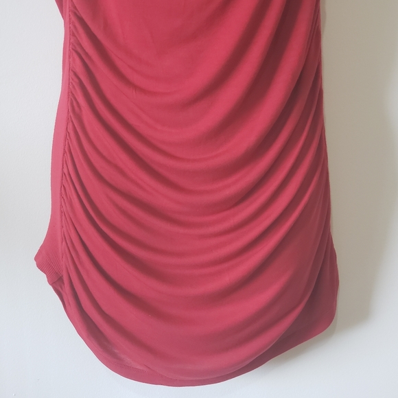 Apostrophe Ladies Blouse Size Large Red Sleeveless Gathered Casual Party - Picture 5 of 10